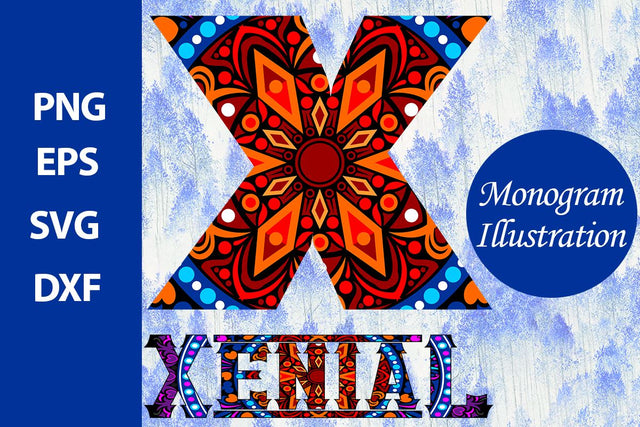 Monogram Illustration SVG Ethnic Touch 