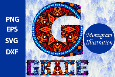 Monogram Illustration SVG Ethnic Touch 