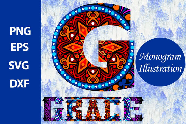 Monogram Illustration SVG Ethnic Touch 