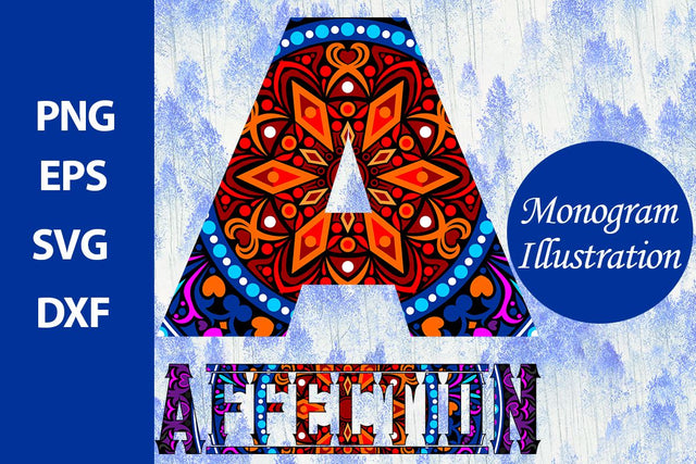 Monogram Illustration SVG Ethnic Touch 
