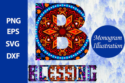 Monogram Illustration SVG Ethnic Touch 