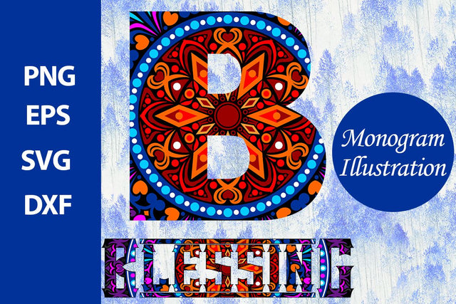 Monogram Illustration SVG Ethnic Touch 