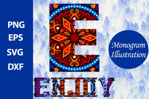 Monogram Illustration SVG Ethnic Touch 