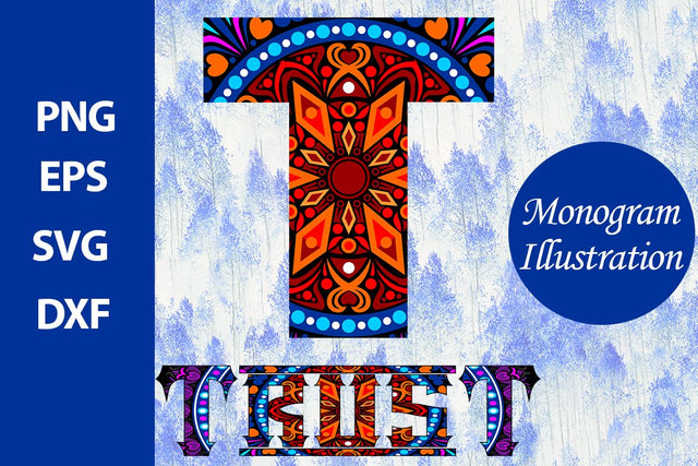 Monogram Illustration SVG Ethnic Touch 