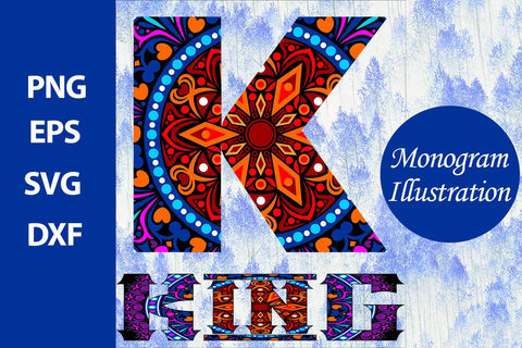 Monogram Illustration SVG Ethnic Touch 