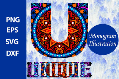 Monogram Illustration SVG Ethnic Touch 