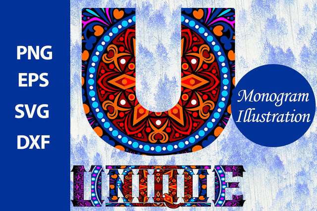 Monogram Illustration SVG Ethnic Touch 