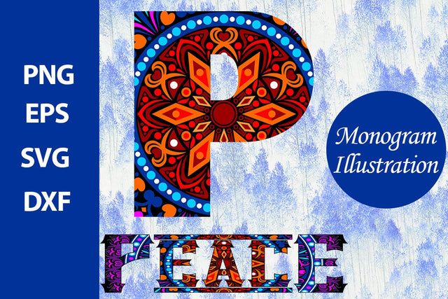 Monogram Illustration SVG Ethnic Touch 