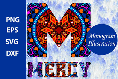 Monogram Illustration SVG Ethnic Touch 
