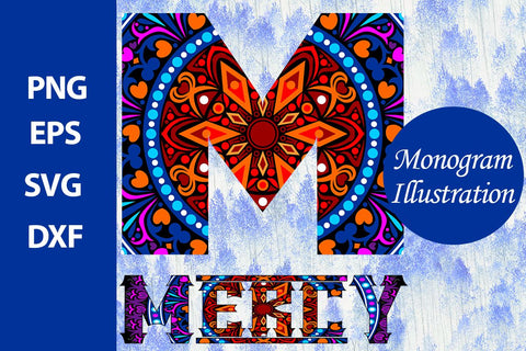 Monogram Illustration SVG Ethnic Touch 