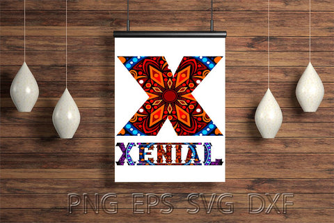 Monogram Illustration SVG Ethnic Touch 