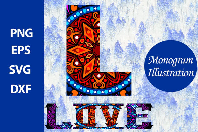 Monogram Illustration SVG Ethnic Touch 