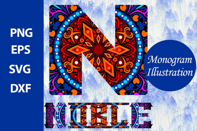 Monogram Illustration SVG Ethnic Touch 