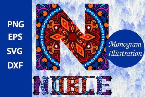 Monogram Illustration SVG Ethnic Touch 