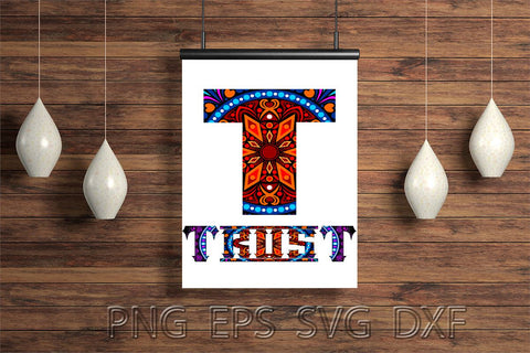 Monogram Illustration SVG Ethnic Touch 