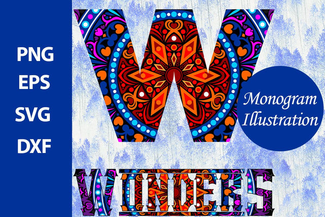 Monogram Illustration SVG Ethnic Touch 