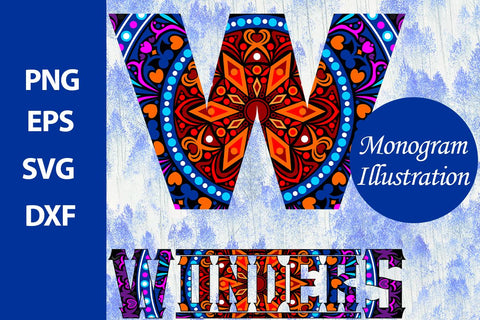 Monogram Illustration SVG Ethnic Touch 