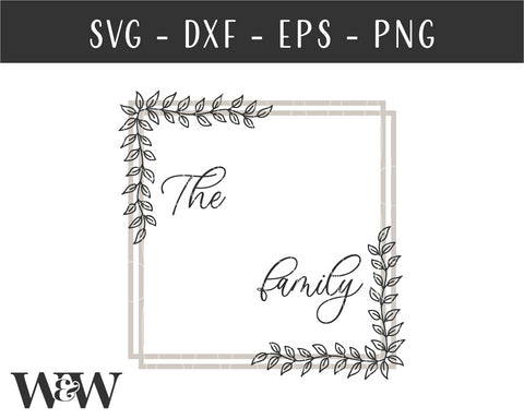 Monogram Last Name SVG | Family Name SVG SVG Wood And Walt 