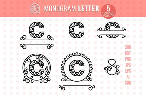 Monogram Letter C SVG VectorSVGdesign 