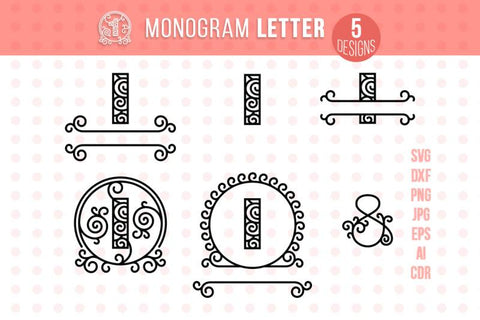 Monogram Letter I SVG VectorSVGdesign 