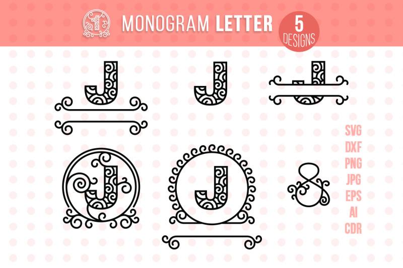 Letter J Monogram Script Monogram Letter J - So Fontsy