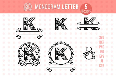 Monogram Letter K SVG VectorSVGdesign 