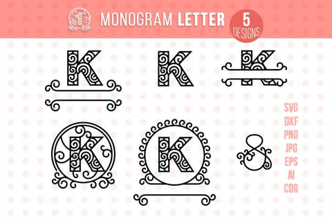 Monogram Letter K SVG VectorSVGdesign 