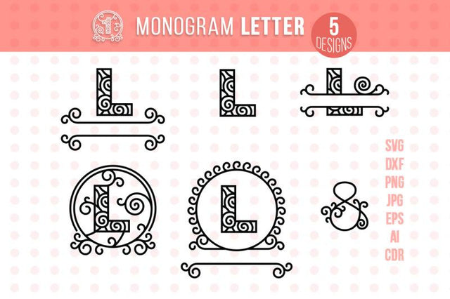 Monogram Letter L SVG VectorSVGdesign 