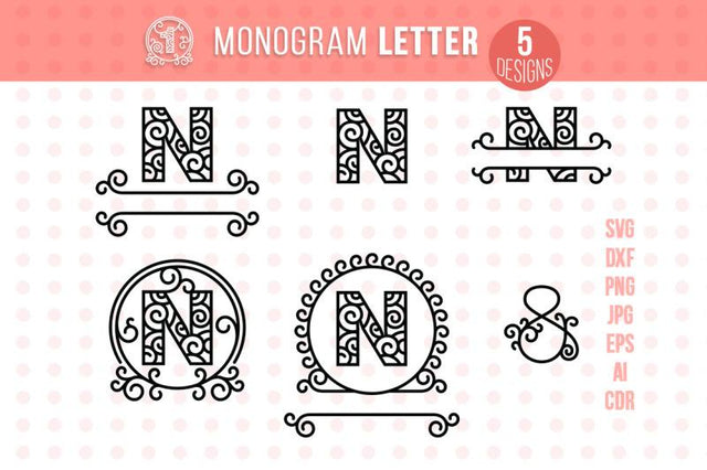 Monogram Letter N SVG VectorSVGdesign 