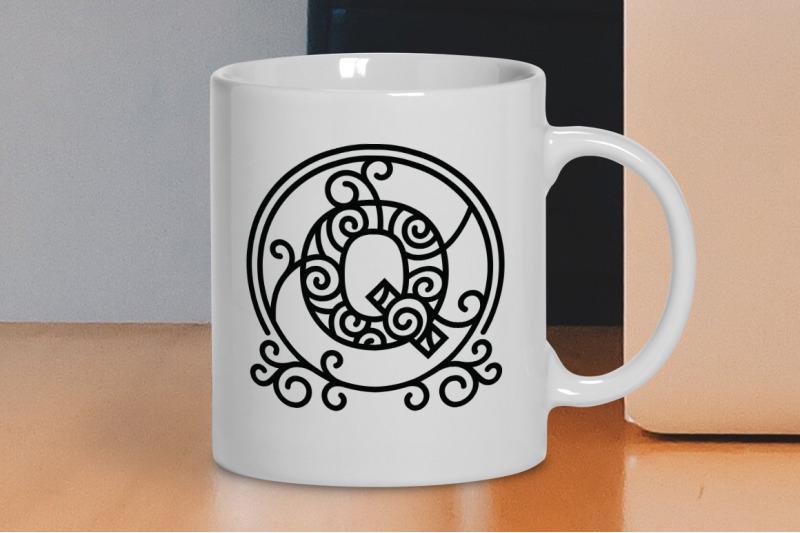 Monogram Letter Q - So Fontsy