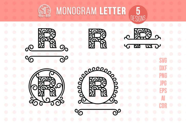 Monogram Letter R SVG VectorSVGdesign 