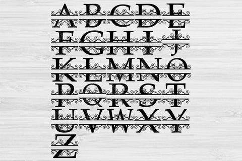 Monogram Letter Svg File, Split Letter Svg, Dxf, Eps, Png Cut Files For Cricut, Glowforge, Silhouette SVG TiffsCraftyCreations 