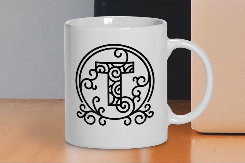 Monogram Letter T - So Fontsy