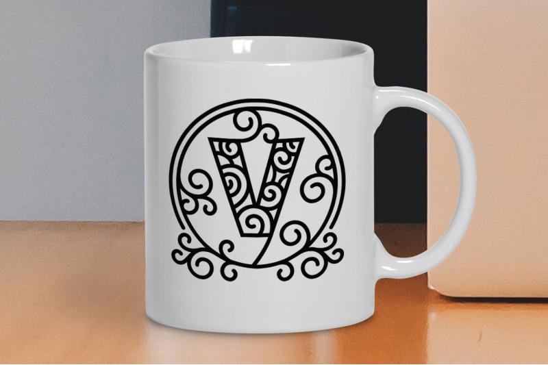 Monogram Letter V - So Fontsy