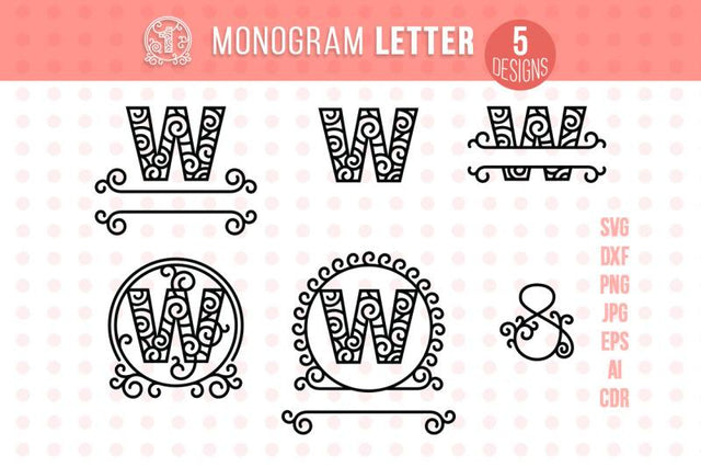 Monogram Letter W SVG VectorSVGdesign 