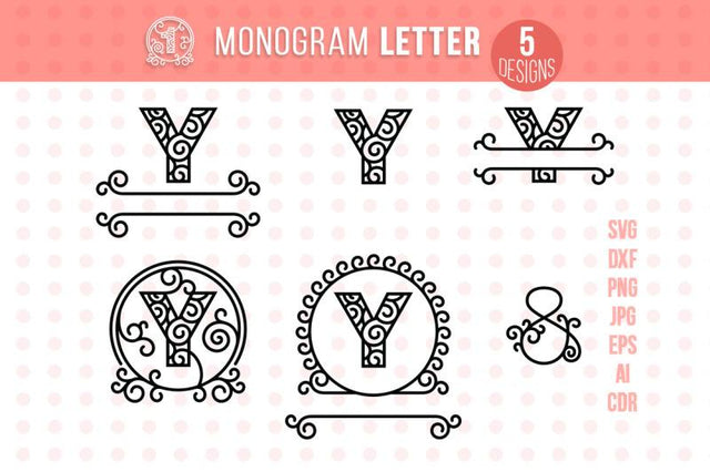 Monogram Letter Y SVG VectorSVGdesign 