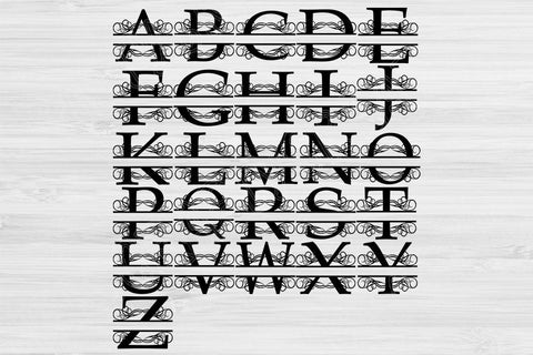 Monogram Letters Svg Files, Split Font Svg, Dxf, Eps, Png Instant Digital Download Design Cut Files For Cricut, Glowforge, Silhouette Vector SVG TiffsCraftyCreations 