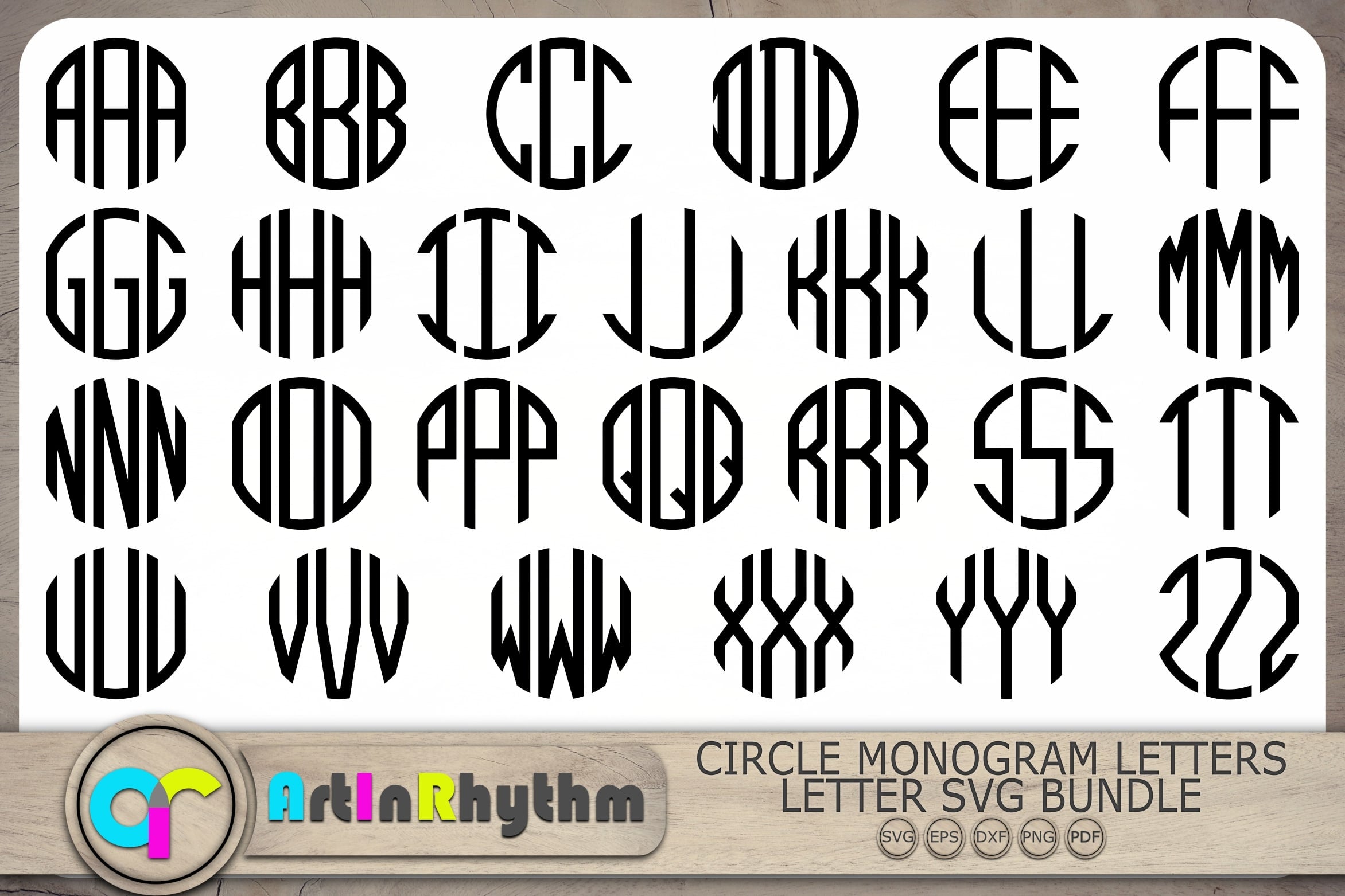 Monogram Letters Svg, Monogram Svg, Alphabet Svg - So Fontsy