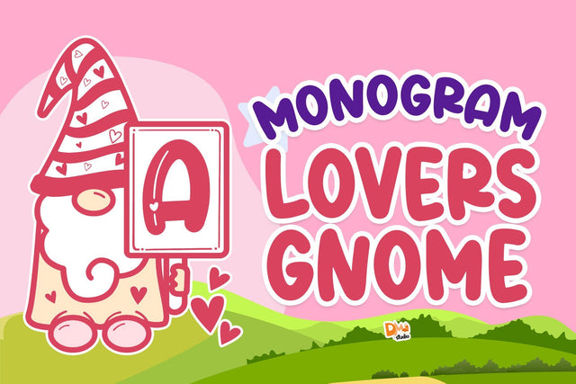 Monogram Lovers Gnome Font Dm Letter Studio 