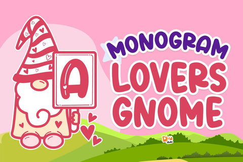Monogram Lovers Gnome Font Dm Letter Studio 