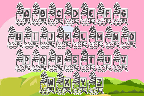 Monogram Lovers Gnome Font Dm Letter Studio 