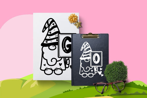 Monogram Lovers Gnome Font Dm Letter Studio 