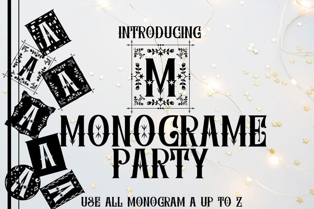 Party Monogram MONOGRAM Party - So Fontsy