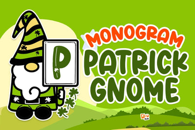 Monogram Patrick Gnome Font Dm Letter Studio 