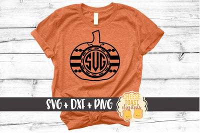 Monogram Pumpkin Frame - Pumpkin SVG File SVG Cheese Toast Digitals 