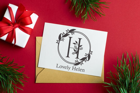 Monogram Rosa SVG Dm Letter Studio 