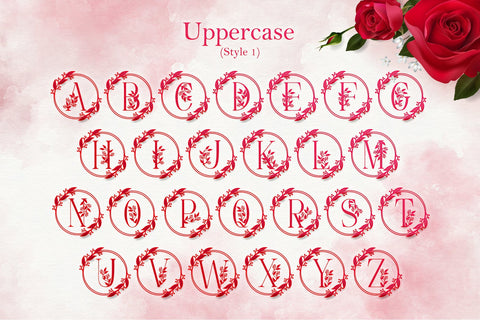 Monogram Rosa SVG Dm Letter Studio 