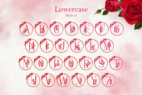 Monogram Rosa SVG Dm Letter Studio 