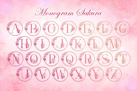 Monogram Sakura Font Dm Letter Studio 