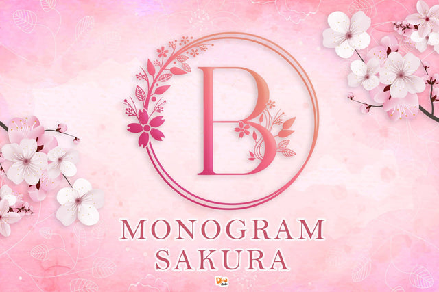 Monogram Sakura Font Dm Letter Studio 